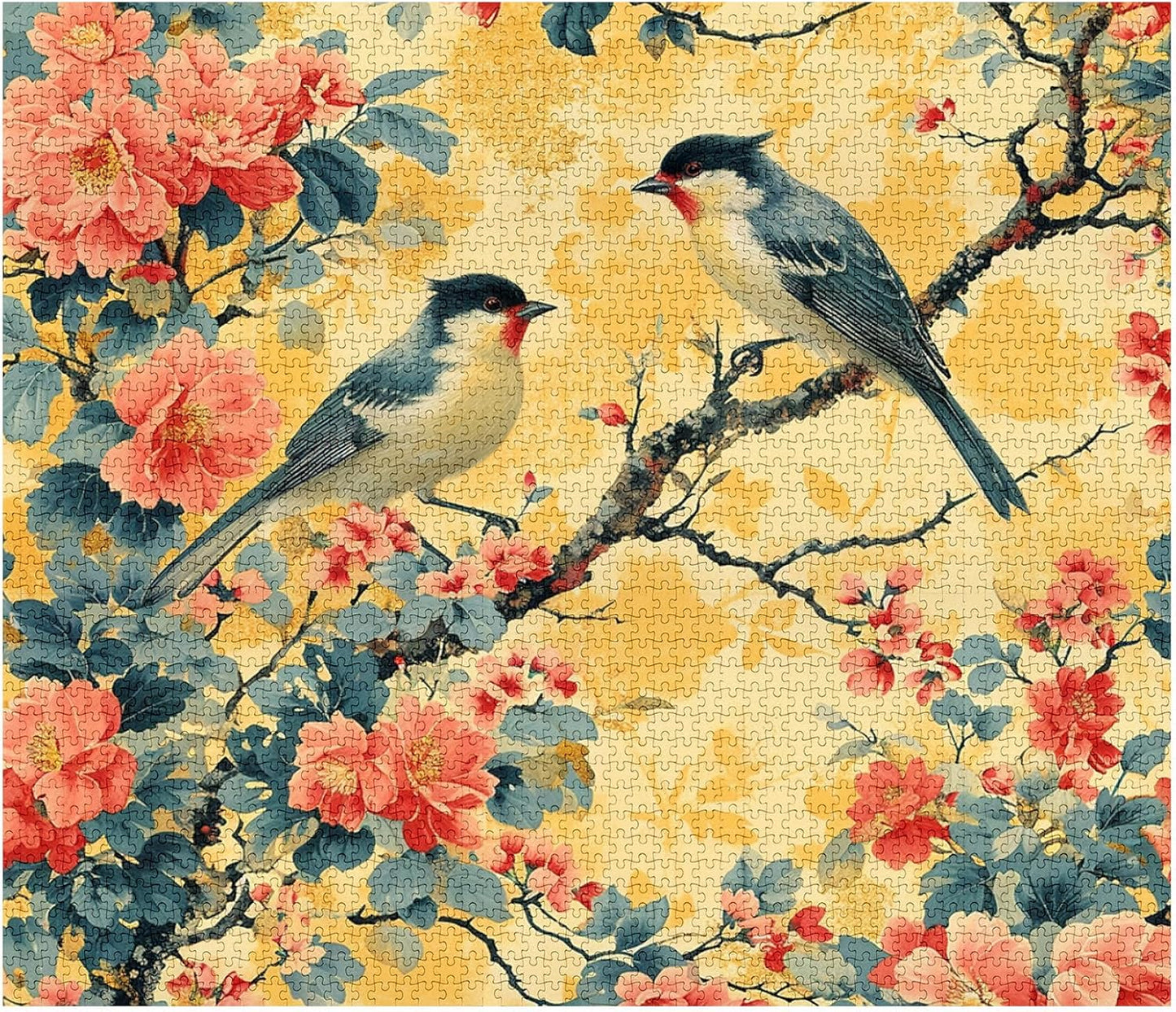 Puzzles Deux oiseaux sur une branche 