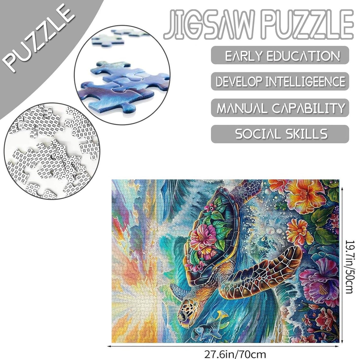 Puzzles Tortues de mer au coucher du soleil 