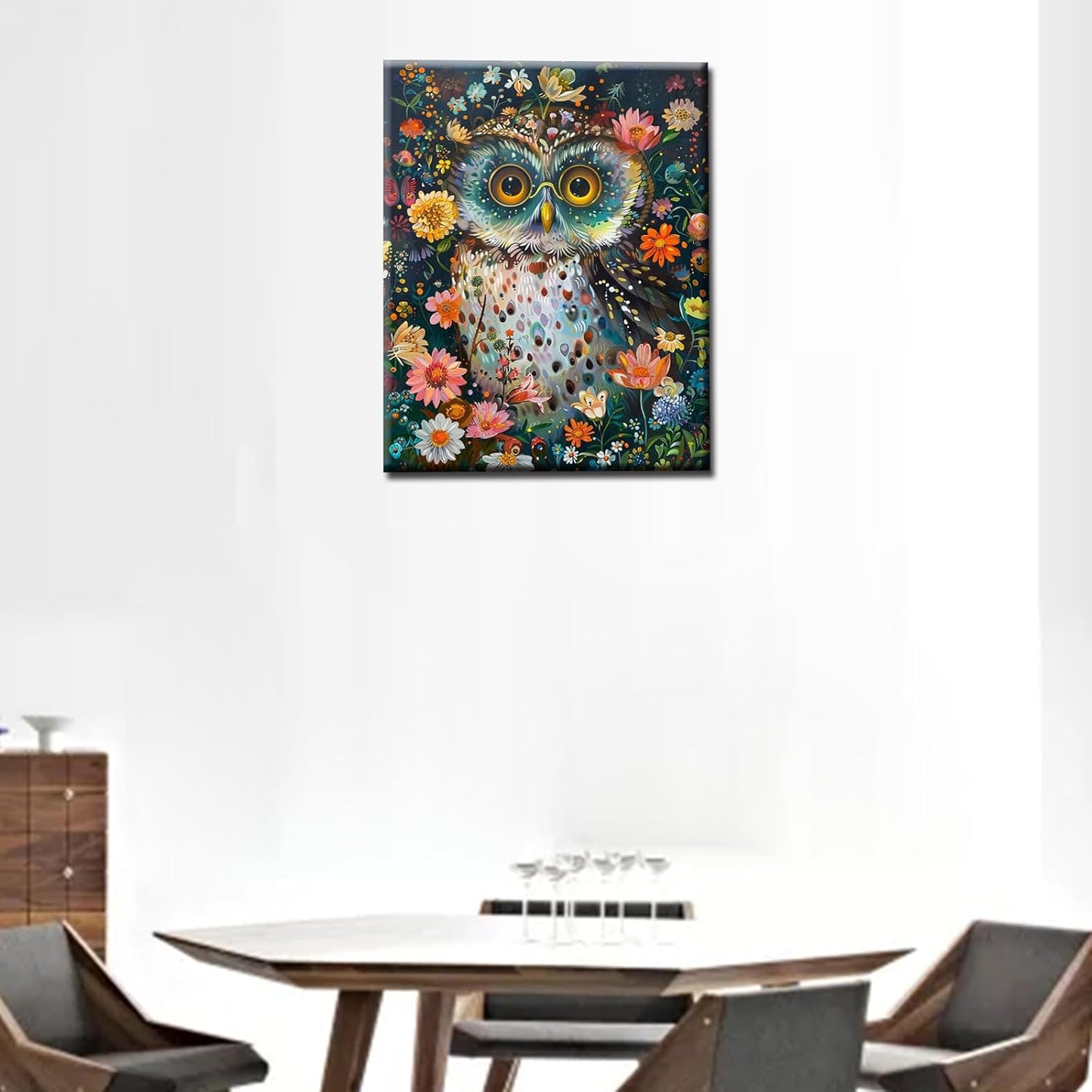 Owl with Glasses Painting by Numbers