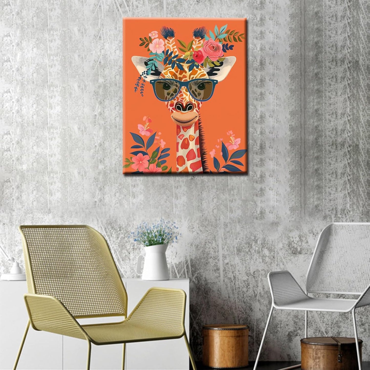 Giraffe Wearing Sunglasses Painting by Numbers