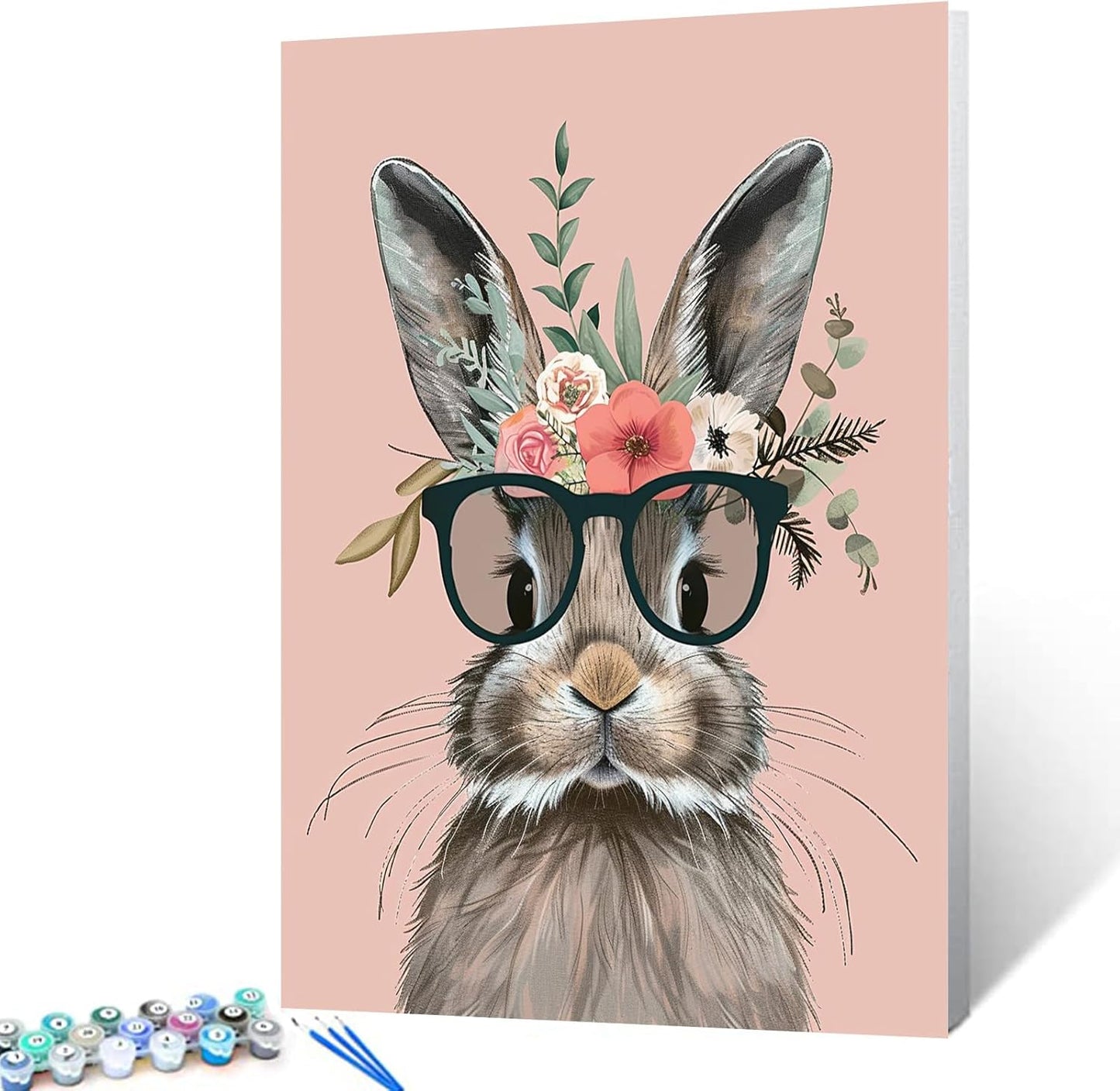 Little Rabbit Wearing Sunglasses Painting by Numbers