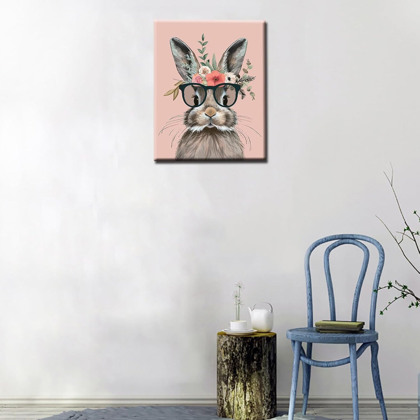 Little Rabbit Wearing Sunglasses Painting by Numbers