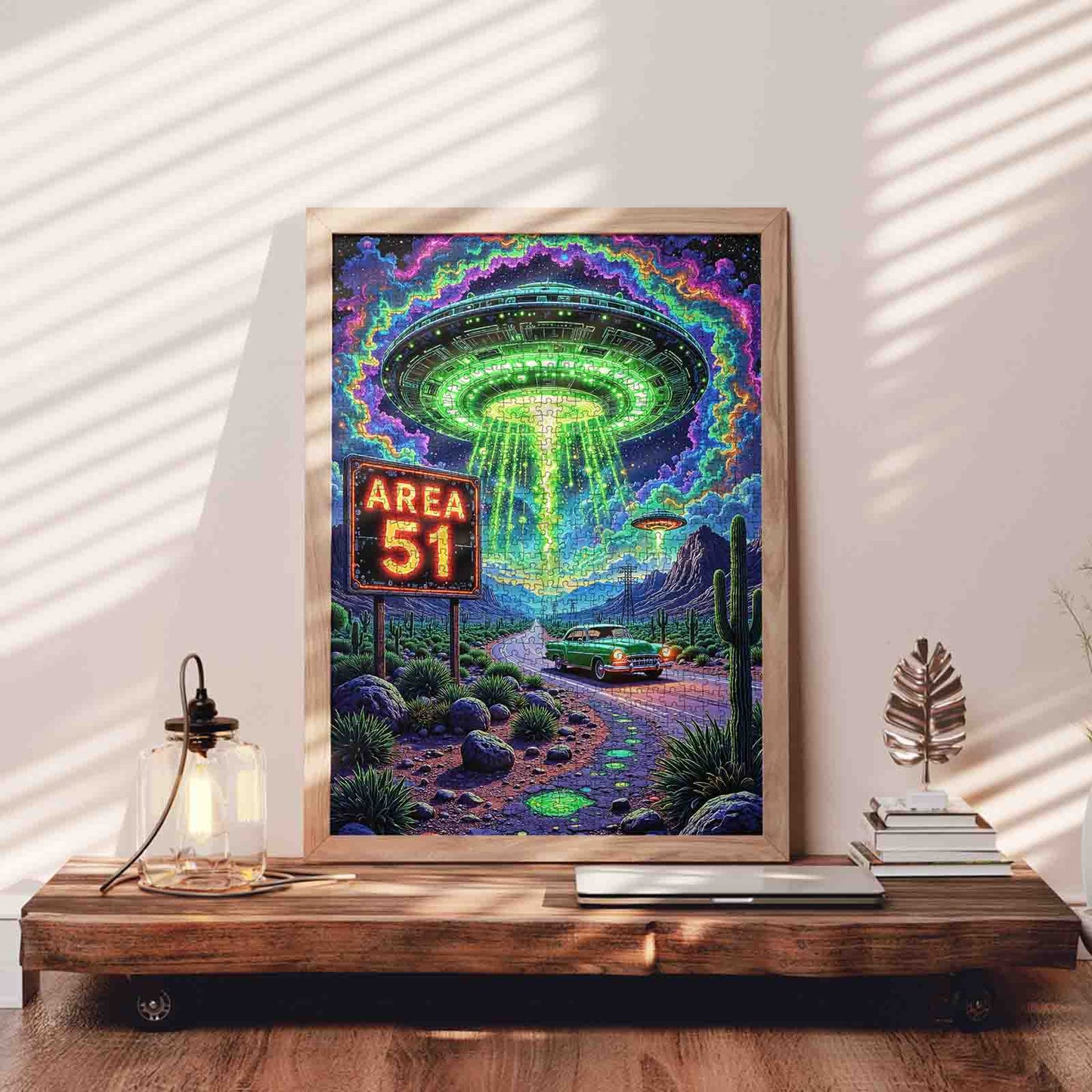 Area 51 UFO Encounter Jigsaw Puzzle