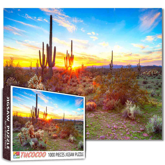 Arizona Desert Saguaro Cacti Jigsaw Puzzle