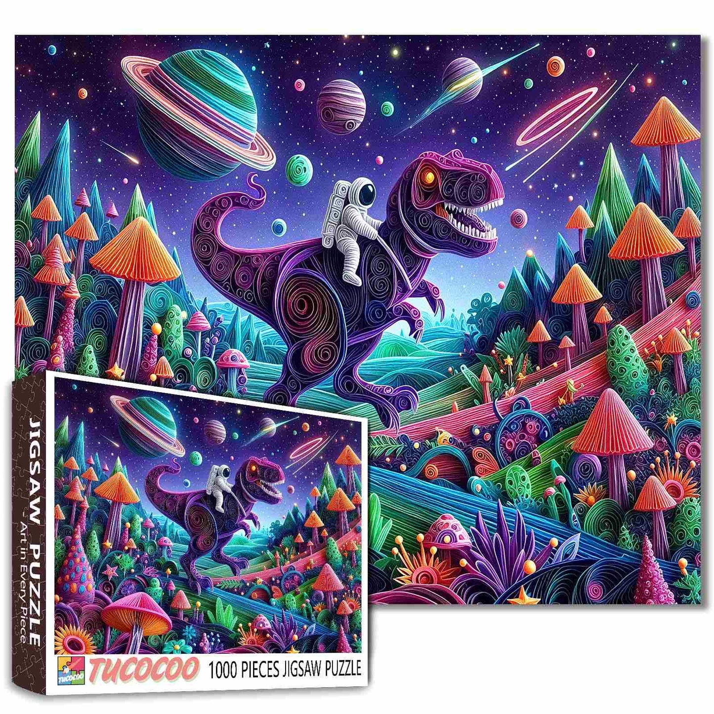 Astronaut Dinosaur Adventure Jigsaw Puzzle