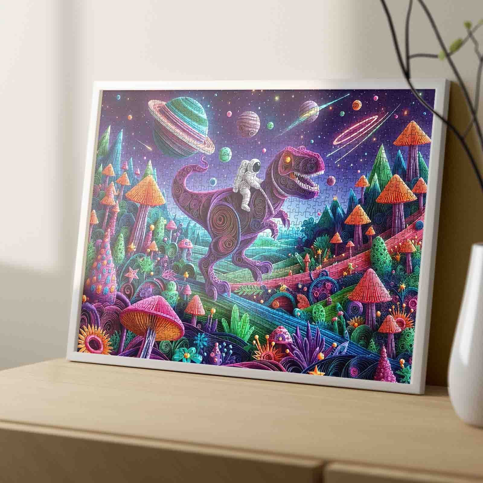 Astronaut Dinosaur Adventure Jigsaw Puzzle