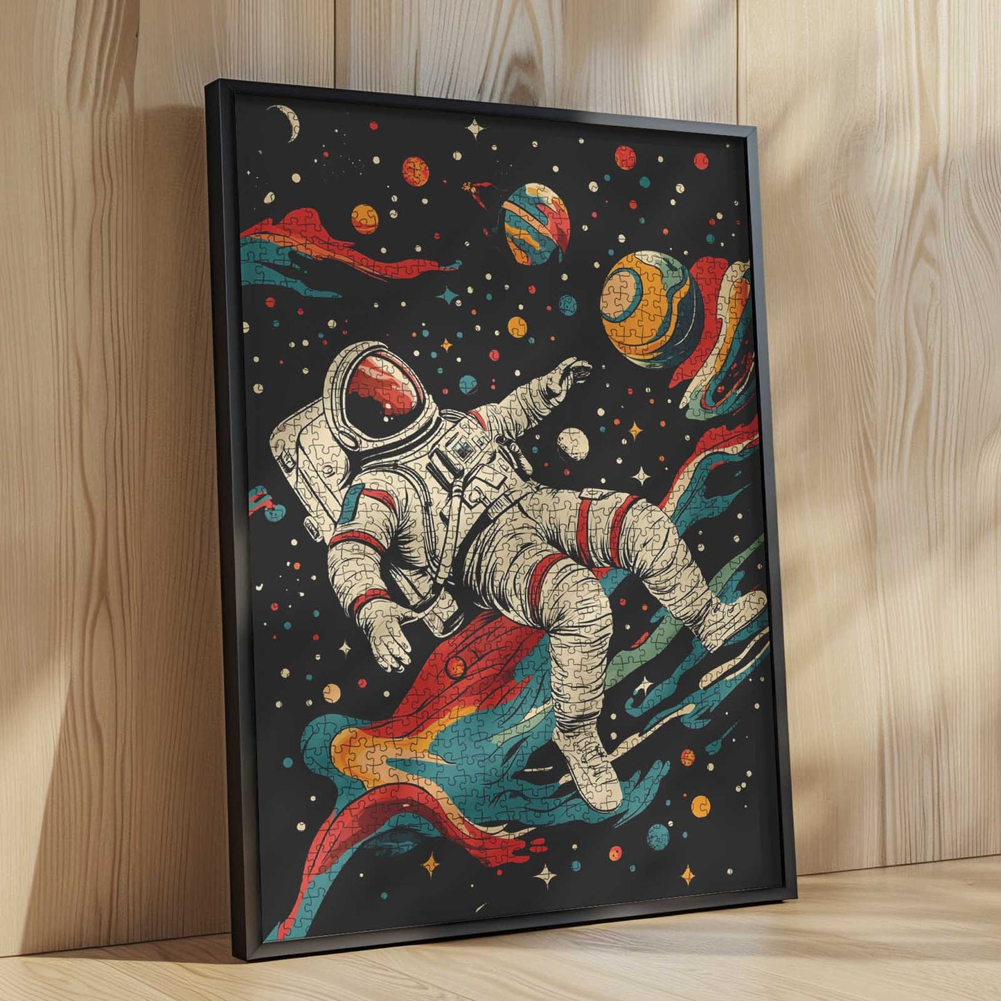 Astronaut Floating in Space Jigsaw Puzzle