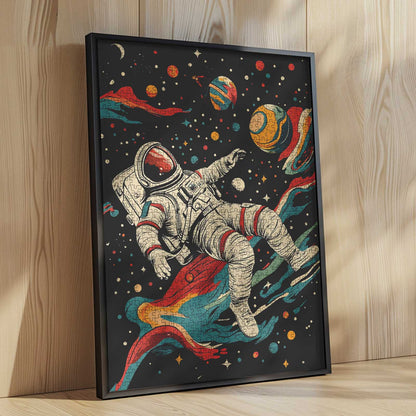Astronaut Floating in Space Jigsaw Puzzle
