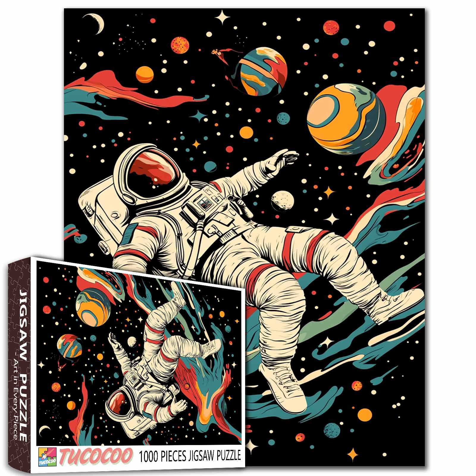 Astronaut Floating in Space Jigsaw Puzzle