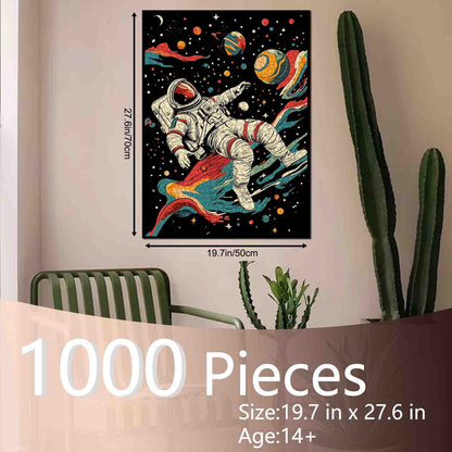 Astronaut Floating in Space Jigsaw Puzzle
