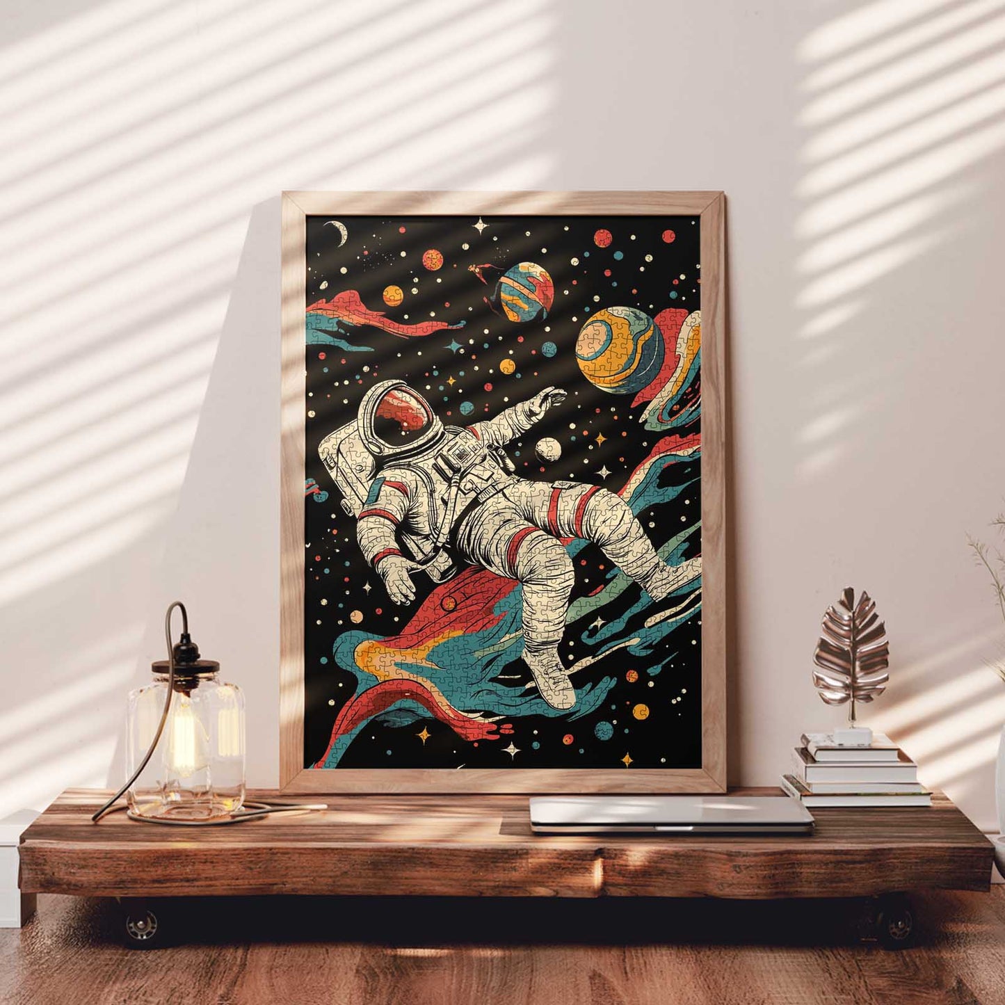 Astronaut Floating in Space Jigsaw Puzzle