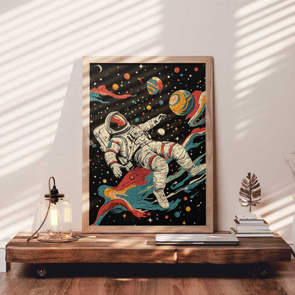 Astronaut Floating in Space Jigsaw Puzzle