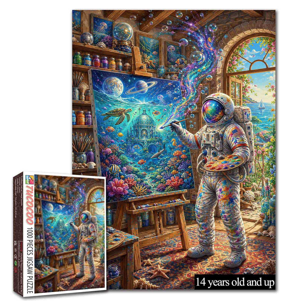 Astronaut Magical Art Studio Jigsaw Puzzle