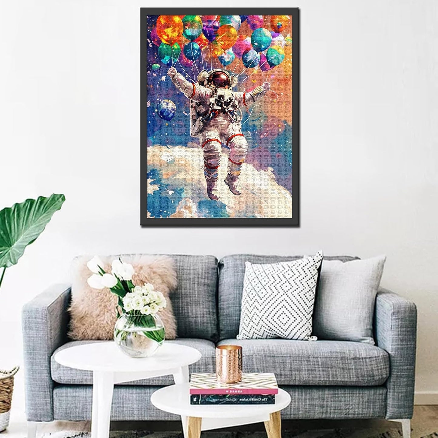 Brave Astronaut Hodling Balloon Jigsaw Puzzles