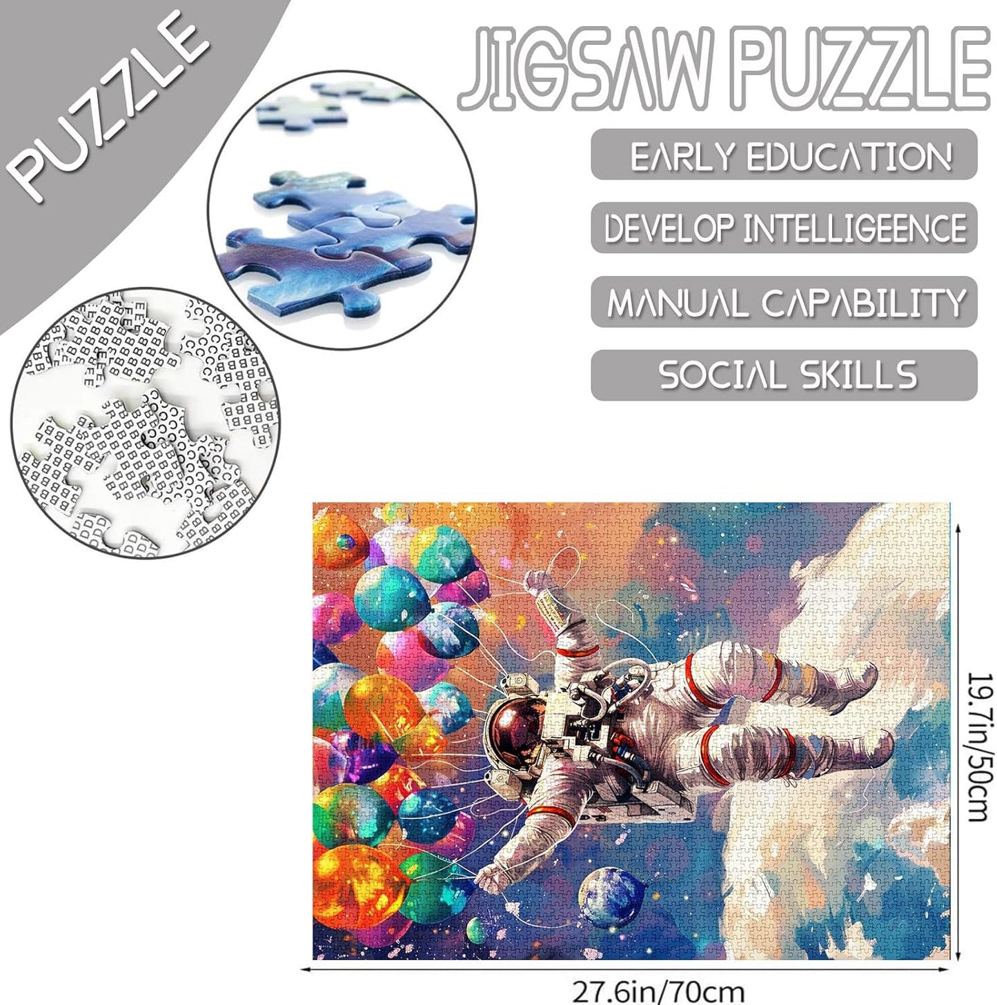 Brave Astronaut Hodling Balloon Jigsaw Puzzles