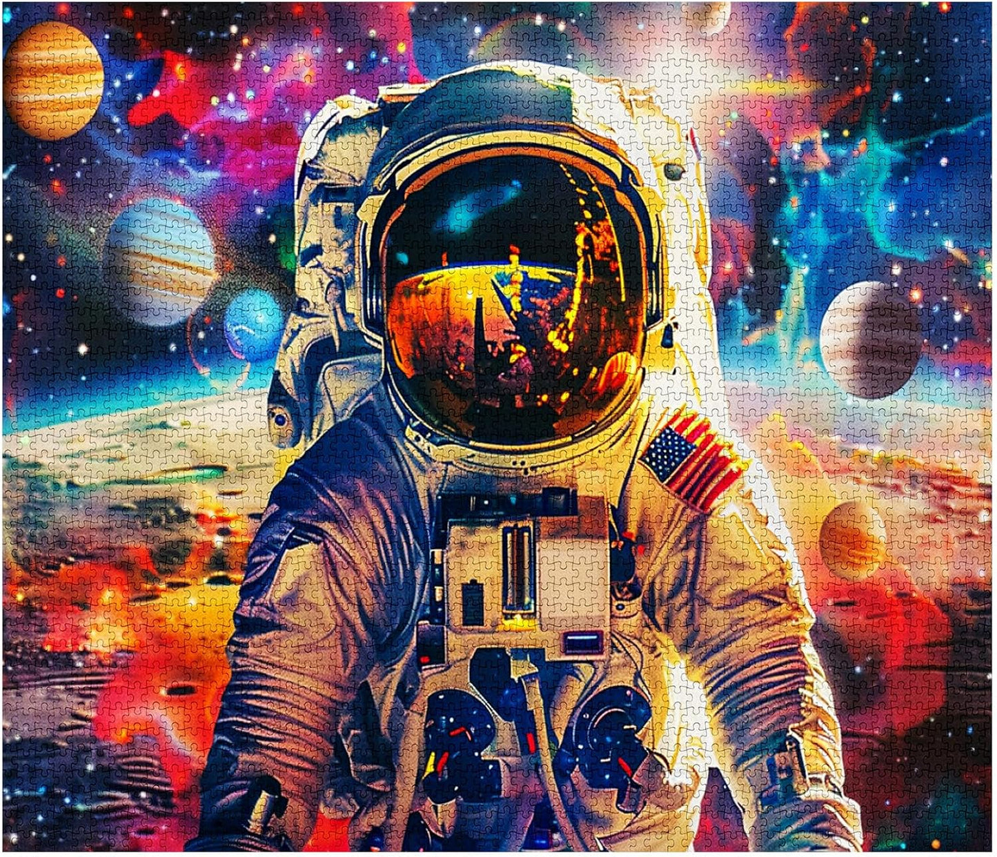 Astronaut Shining in the Golden Sunlight Jigsaw Puzzles