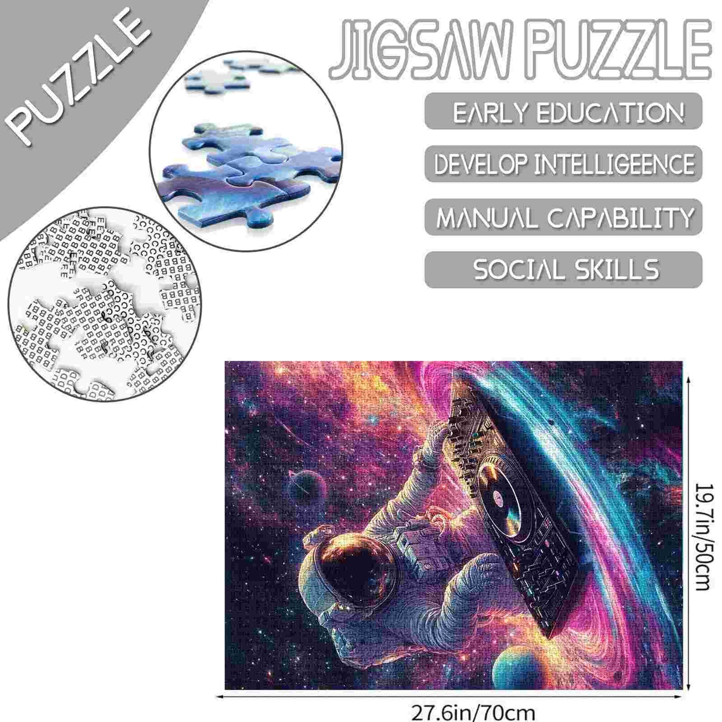 Astronaut DJ in the Cosmic Groove Jigsaw Puzzle