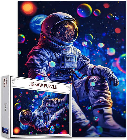 Astronaut Looking at the Earth Jigsaw Puzzles