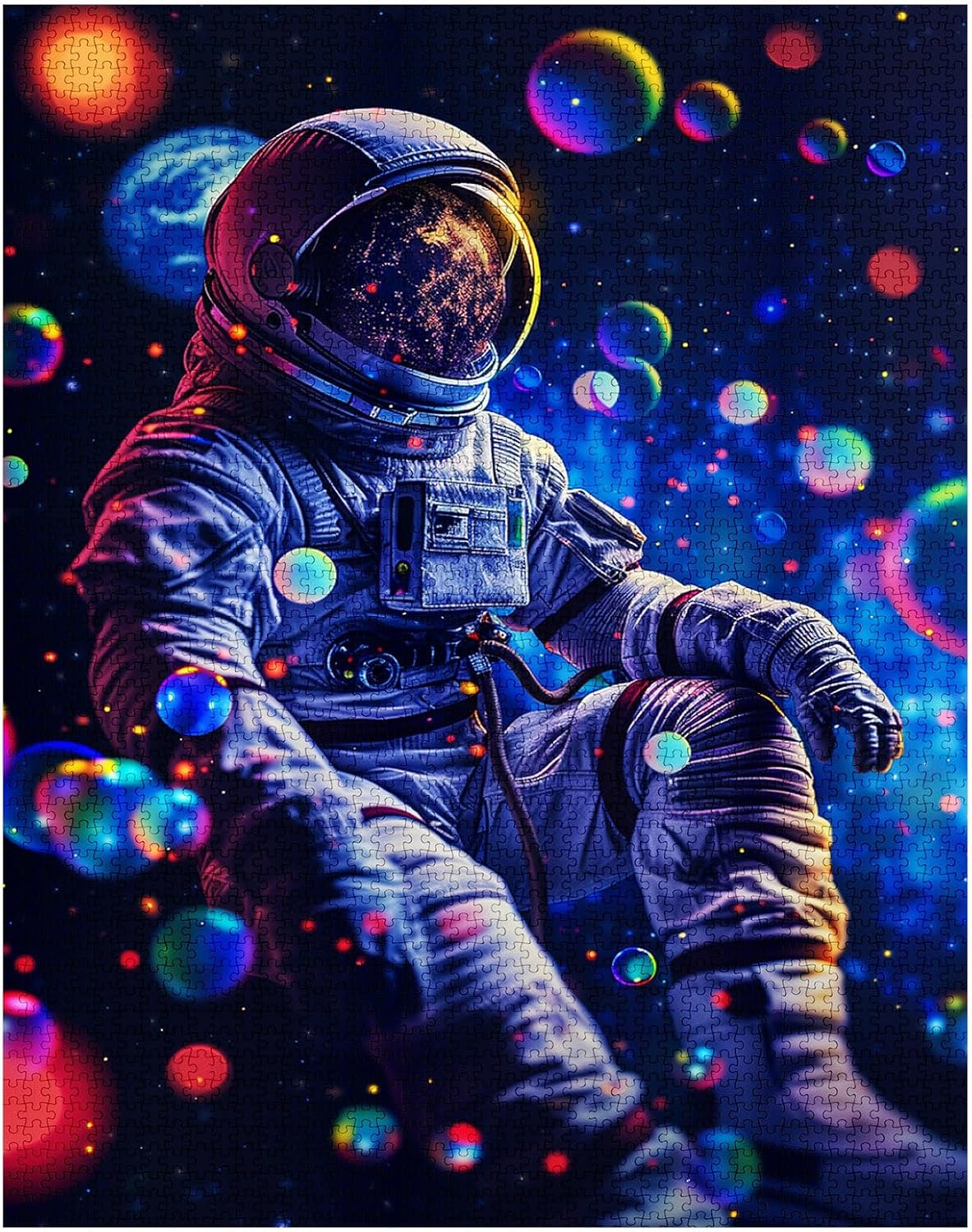 Astronaut Looking at the Earth Jigsaw Puzzles