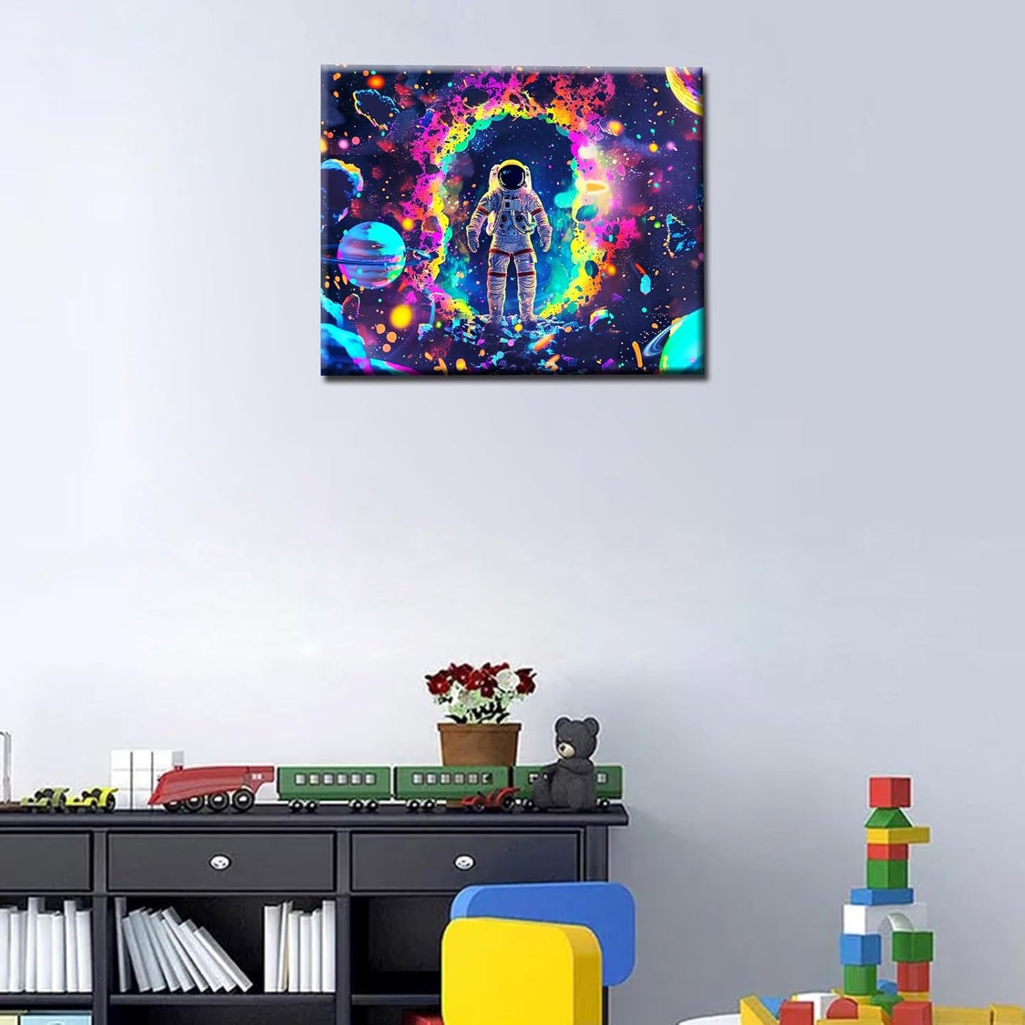 Astronaut in Nebula Ring Paint by Numbers