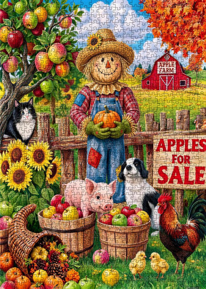 Autumn Apple Farm Harvest Jigsaw Puzzle