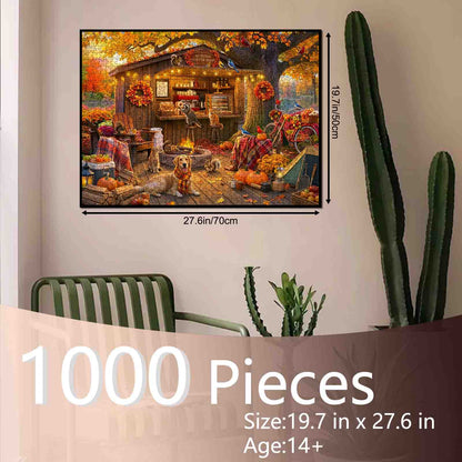 Autumn Coffee Shop Retreat Jigsaw Puzzle