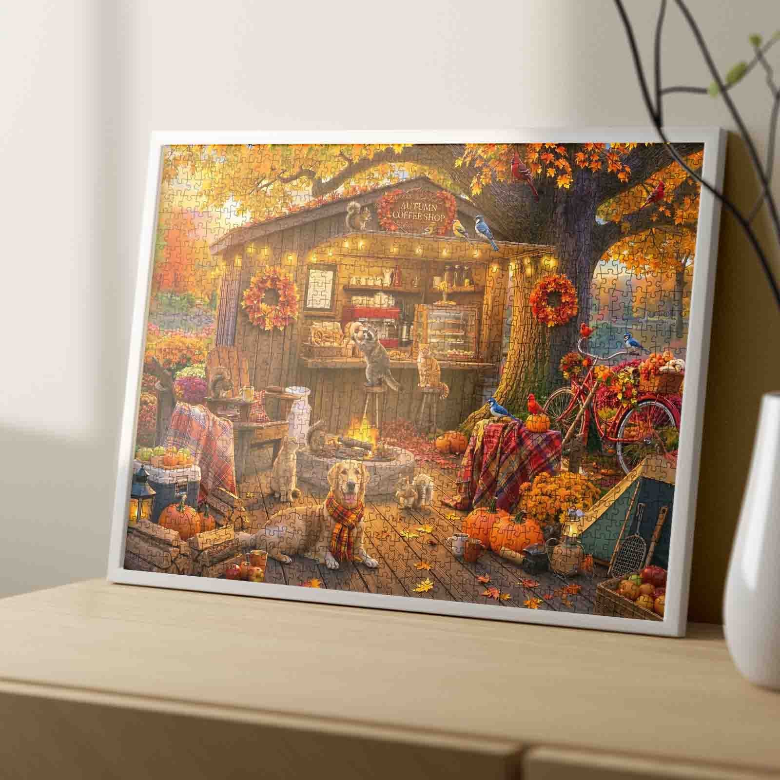 Autumn Coffee Shop Retreat Jigsaw Puzzle