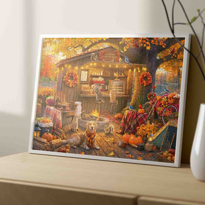 Autumn Coffee Shop Retreat Jigsaw Puzzle