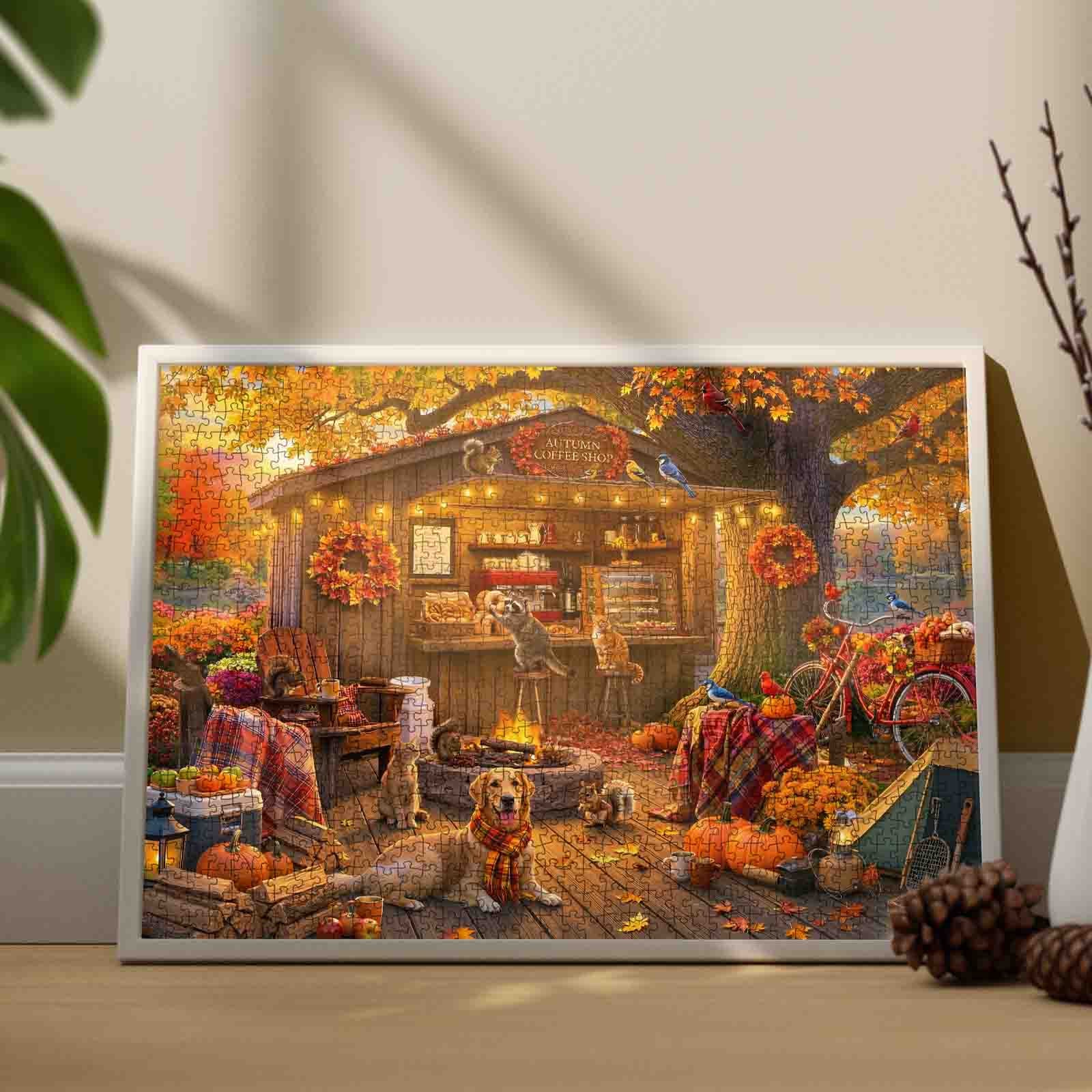 Autumn Coffee Shop Retreat Jigsaw Puzzle