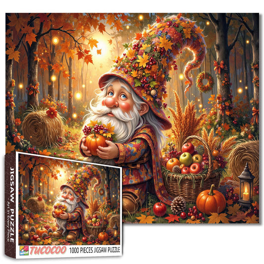 Autumn Forest Gnome Jigsaw Puzzle