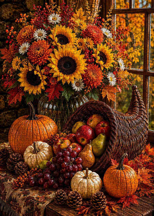 Autumn Harvest Cornucopia Jigsaw Puzzle