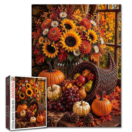 Autumn Harvest Cornucopia Jigsaw Puzzle