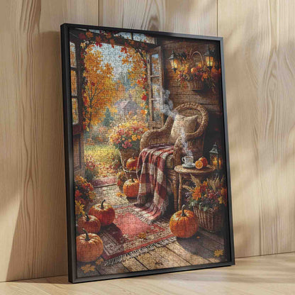 Autumn Porch Retreat Jigsaw Puzzle