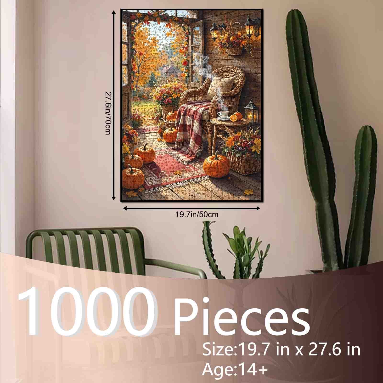 Autumn Porch Retreat Jigsaw Puzzle
