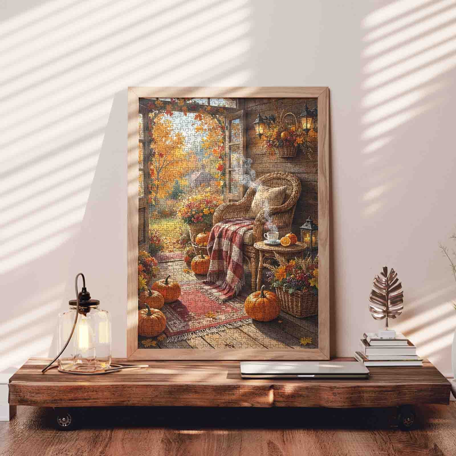 Autumn Porch Retreat Jigsaw Puzzle