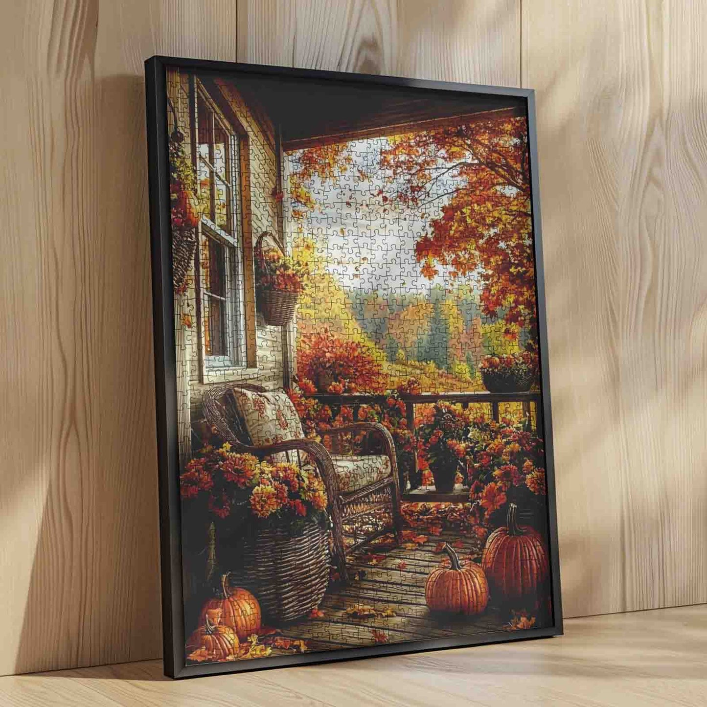 Autumn Porch Serenity Jigsaw Puzzle