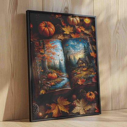 Autumn Storybook Cabin Jigsaw Puzzle