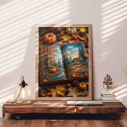 Autumn Storybook Cabin Jigsaw Puzzle