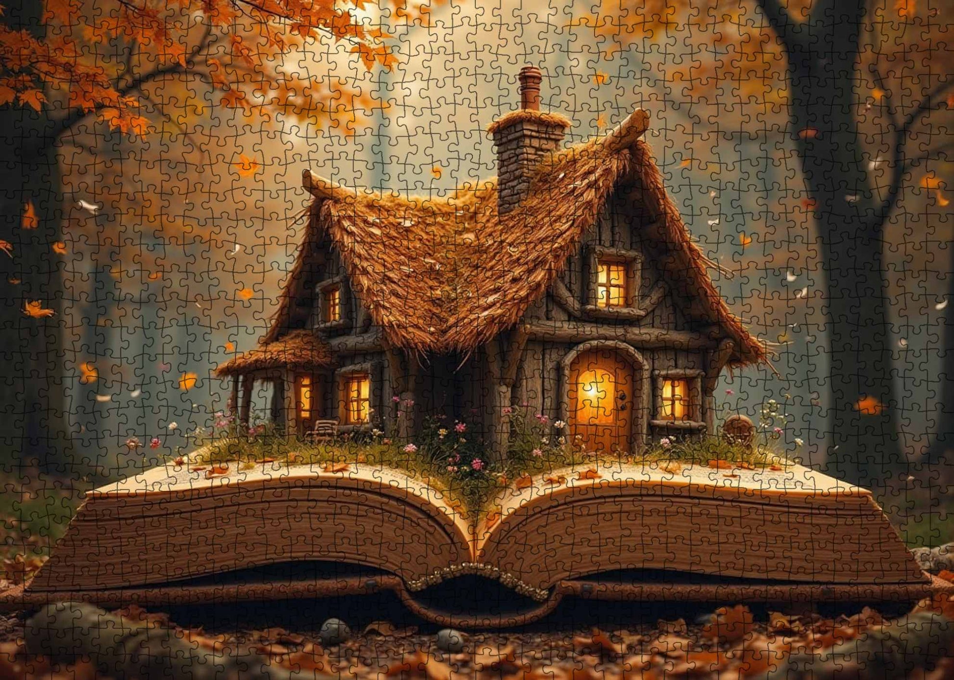 Autumn Storybook Cottage Jigsaw Puzzle