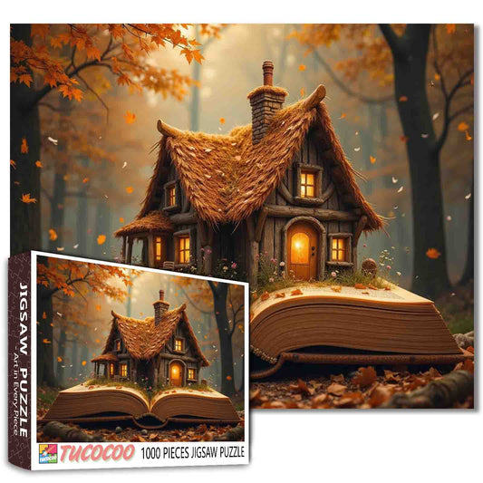 Autumn Storybook Cottage Jigsaw Puzzle