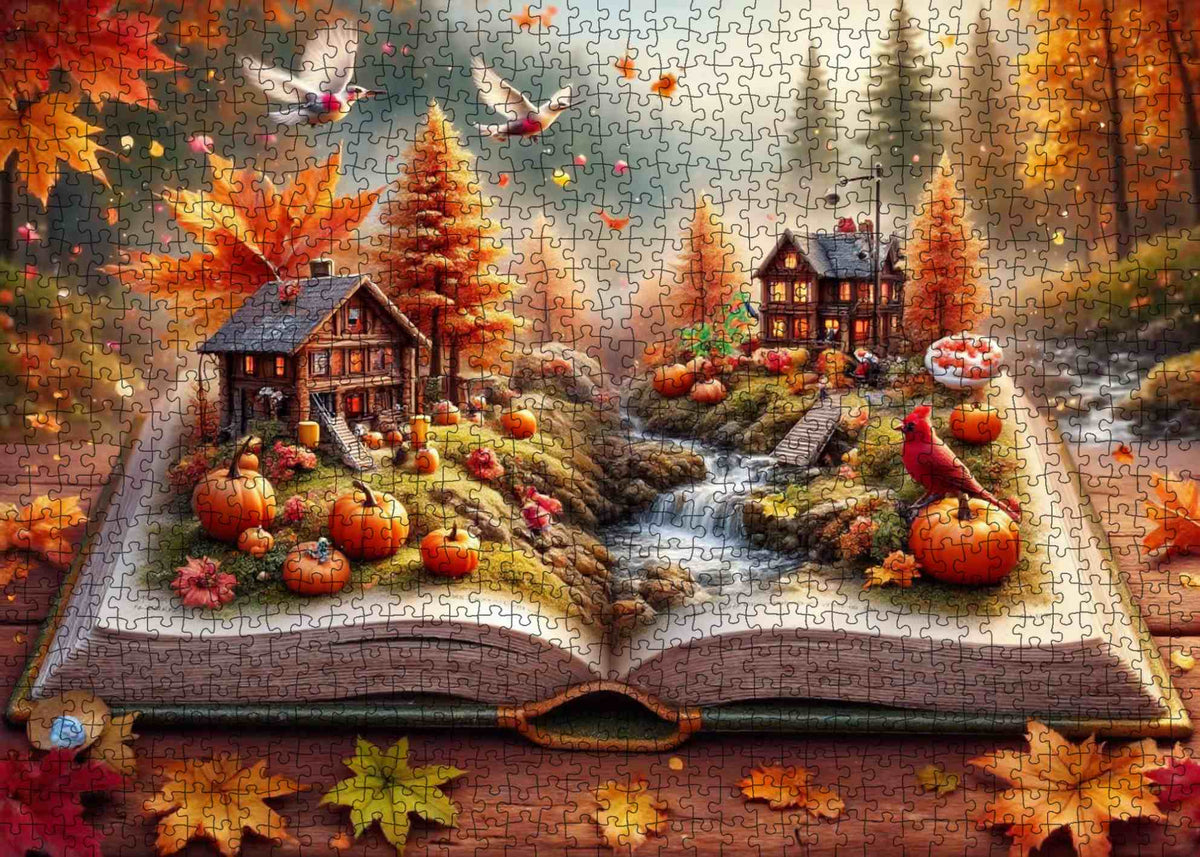 Autumn Storybook Village Jigsaw Puzzle