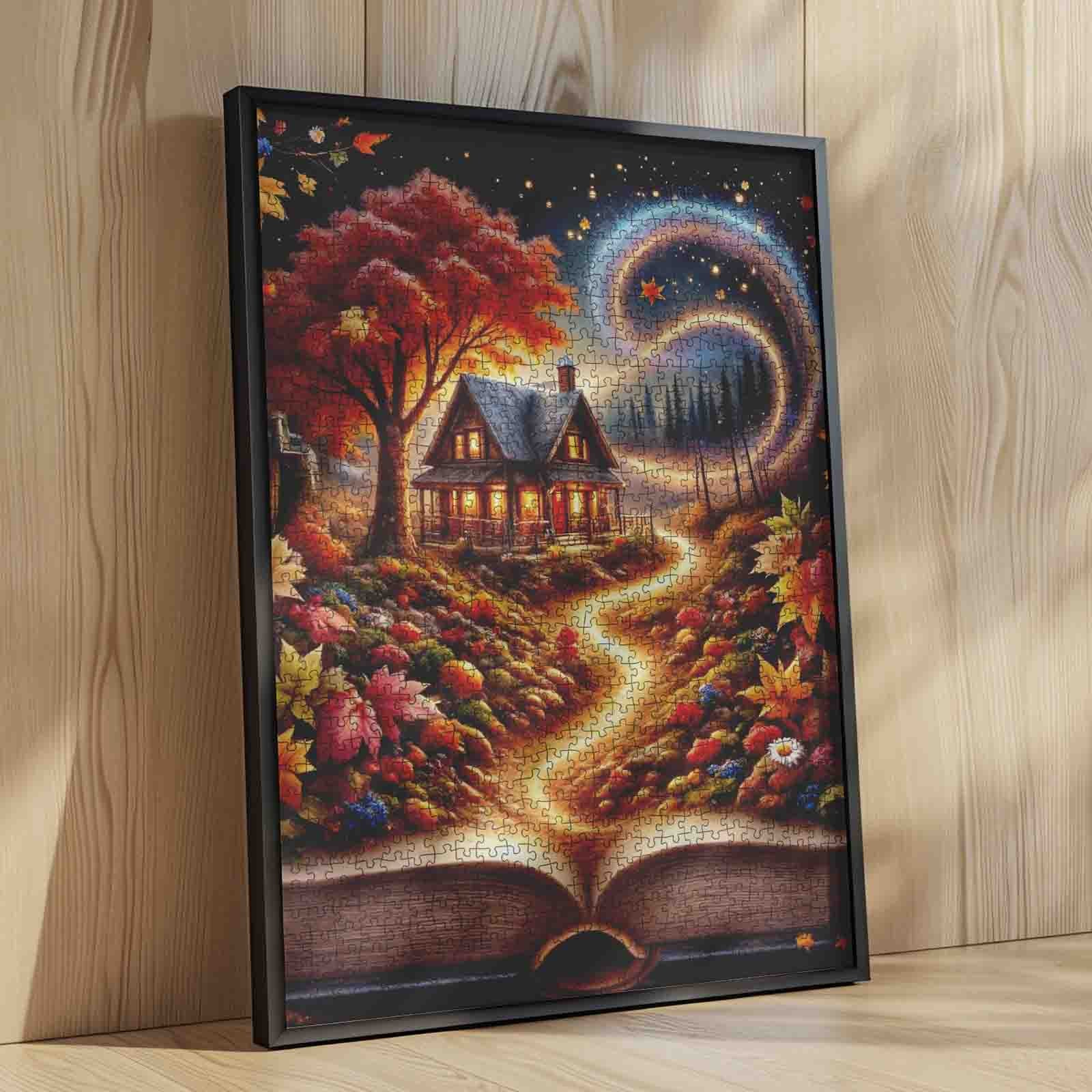 Autumn Tale Cottage Jigsaw Puzzle
