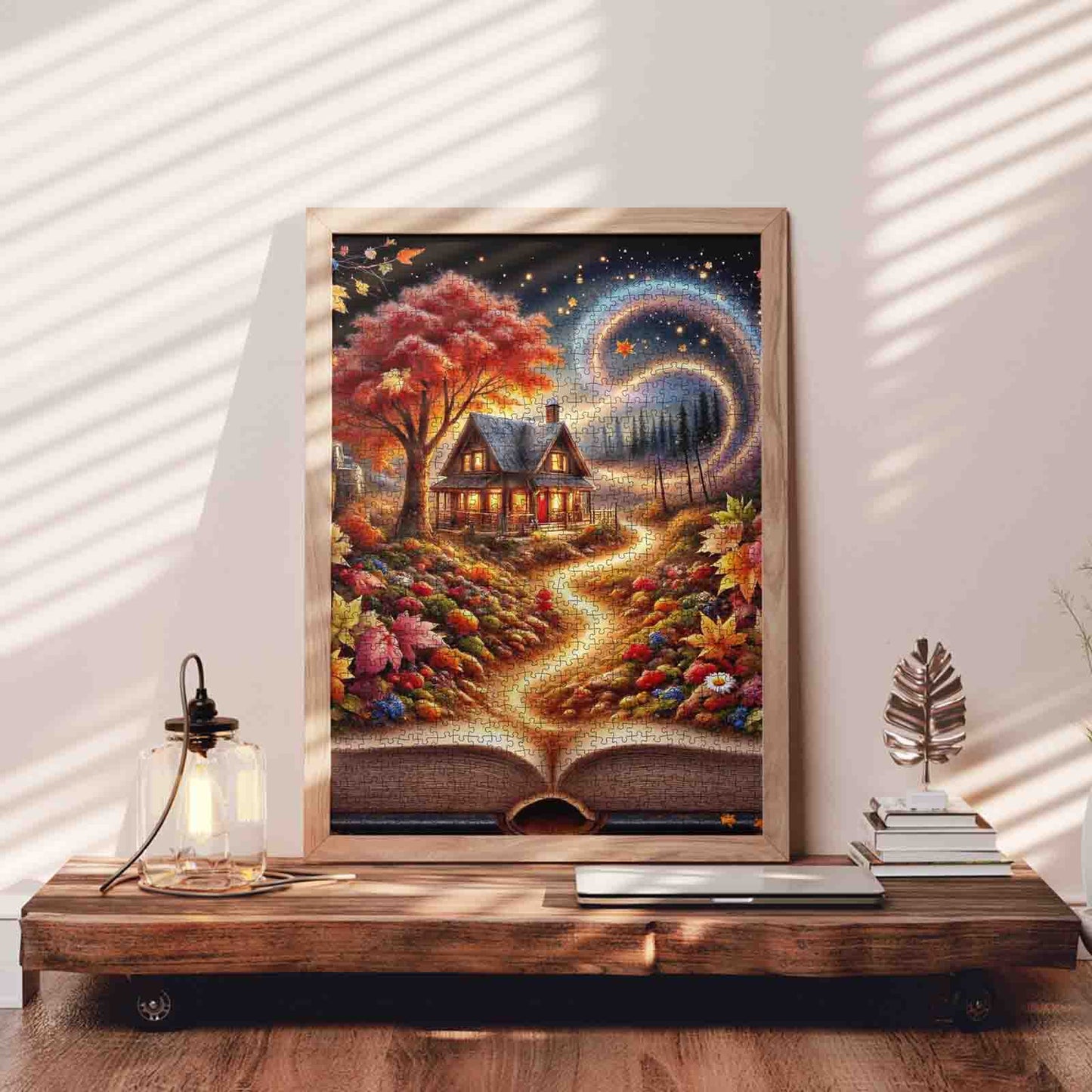 Autumn Tale Cottage Jigsaw Puzzle