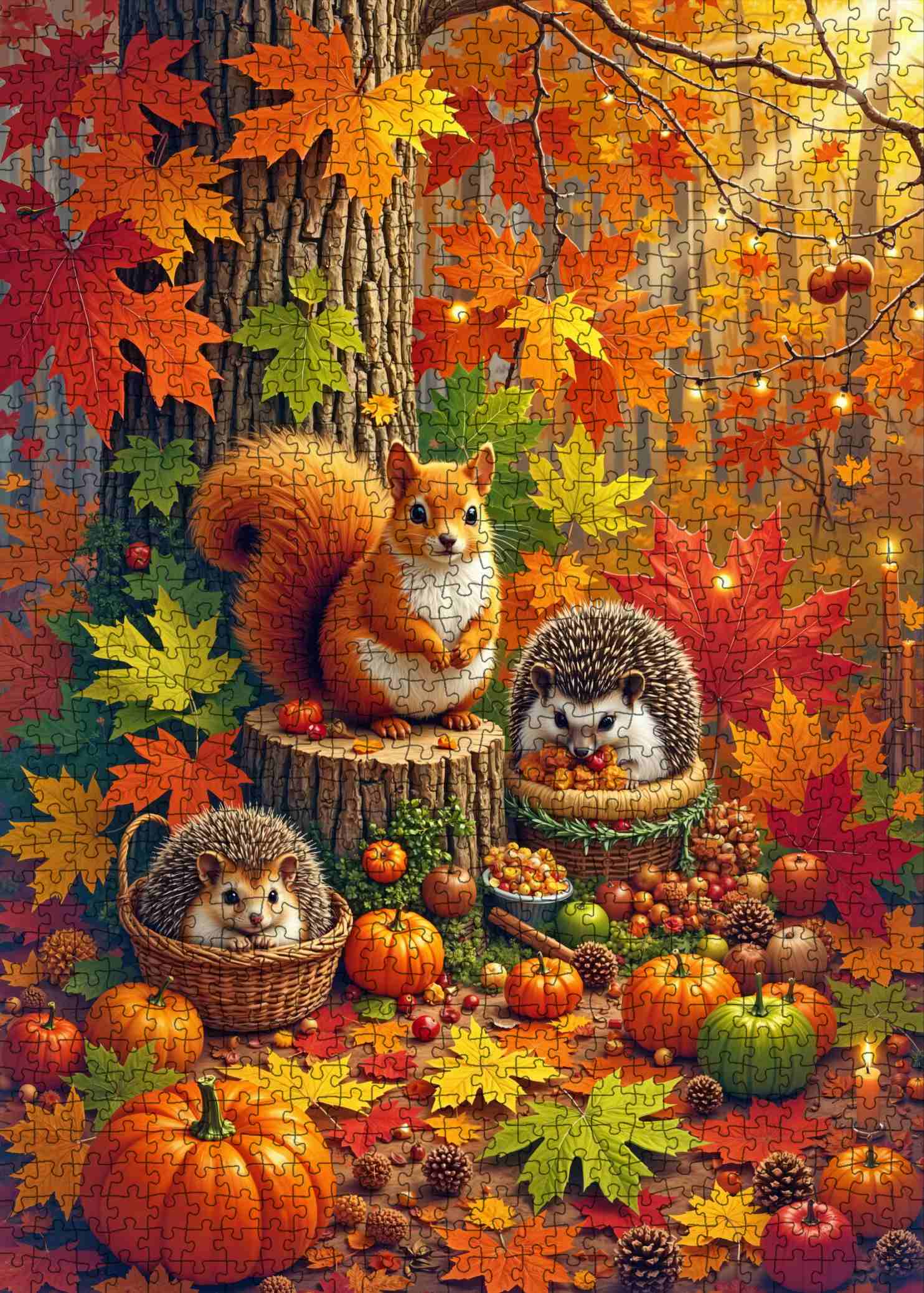 Autumn Woodland Friends Jigsaw Puzzle