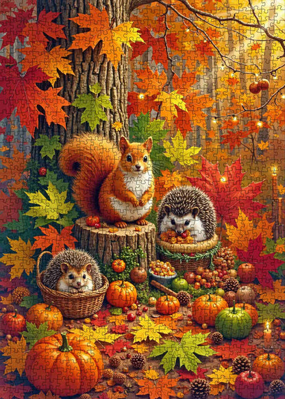 Autumn Woodland Friends Jigsaw Puzzle