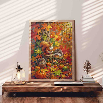 Autumn Woodland Friends Jigsaw Puzzle