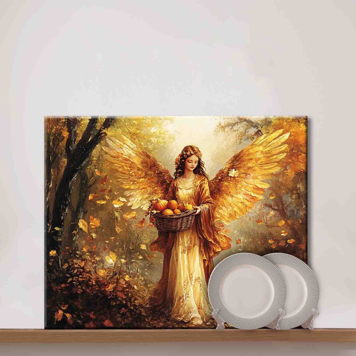 Autumn Harvest Angel Paint by Numbers