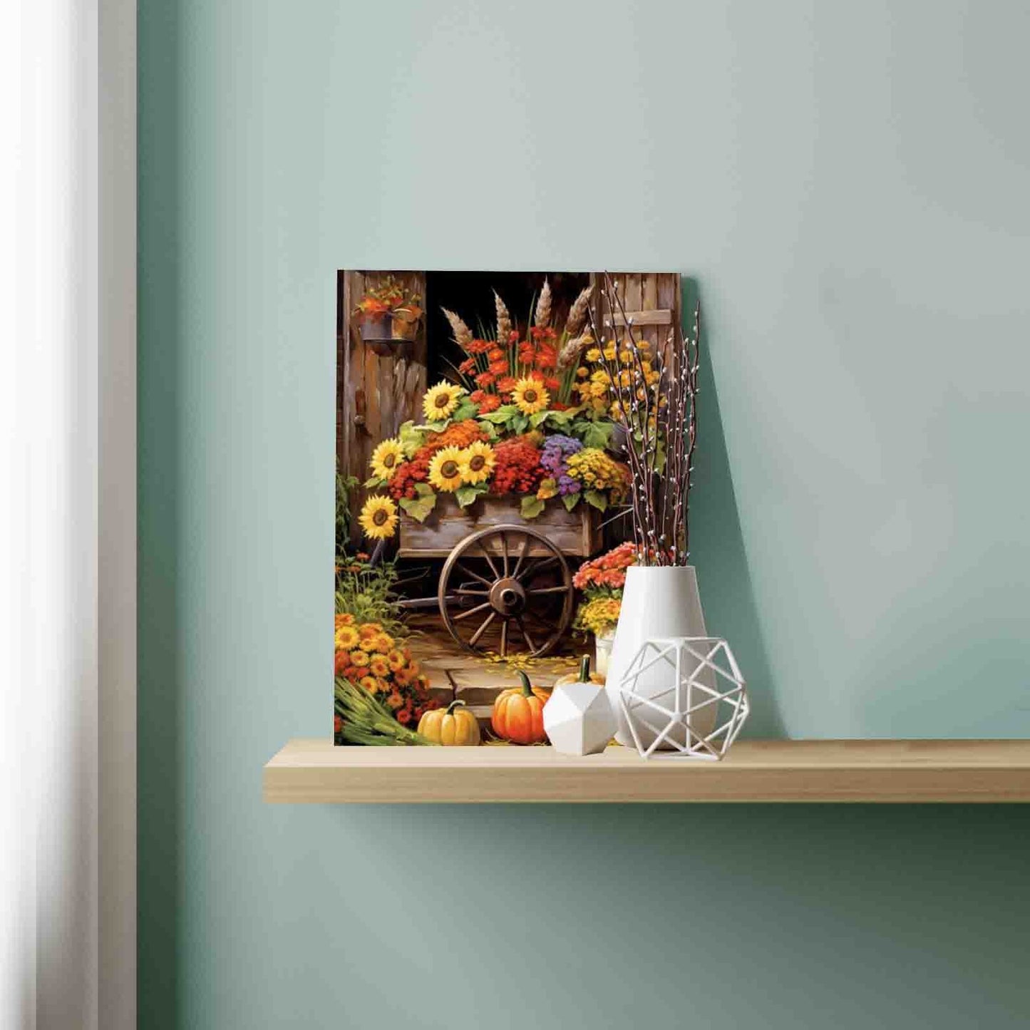 Autumn Harvest Cart Paint by Number