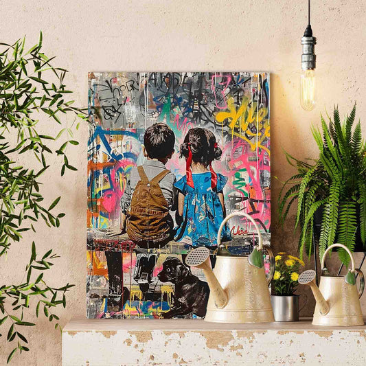 Backyard Bench Companions Paint by Numbers