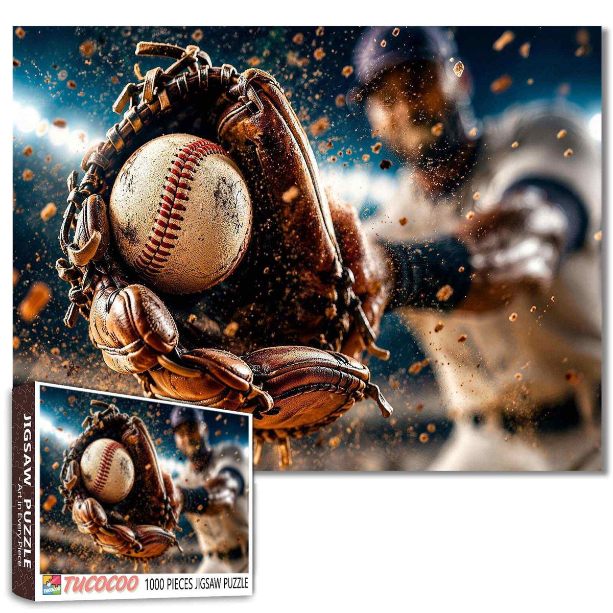 Baseball Glove Perfect Catch Jigsaw Puzzle